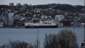 Hurtigruten lägger till i Tromsö